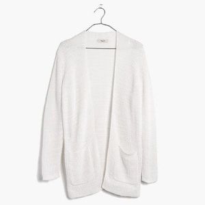 Madewell postscript White summer cardigan xs